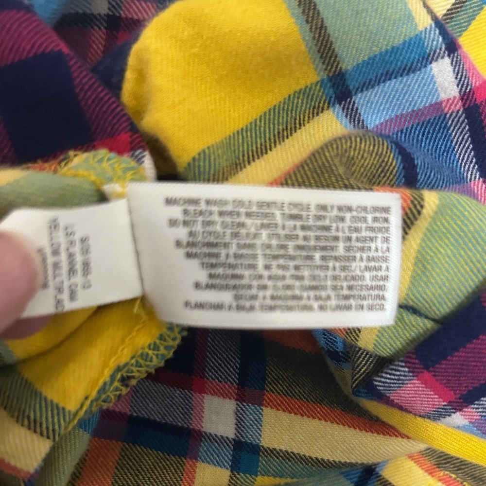 Old Navy Womens Button Plaid Shirt L Multicolor Front Pockets‎ Y2K Retro Grunge - Picture 6 of 7